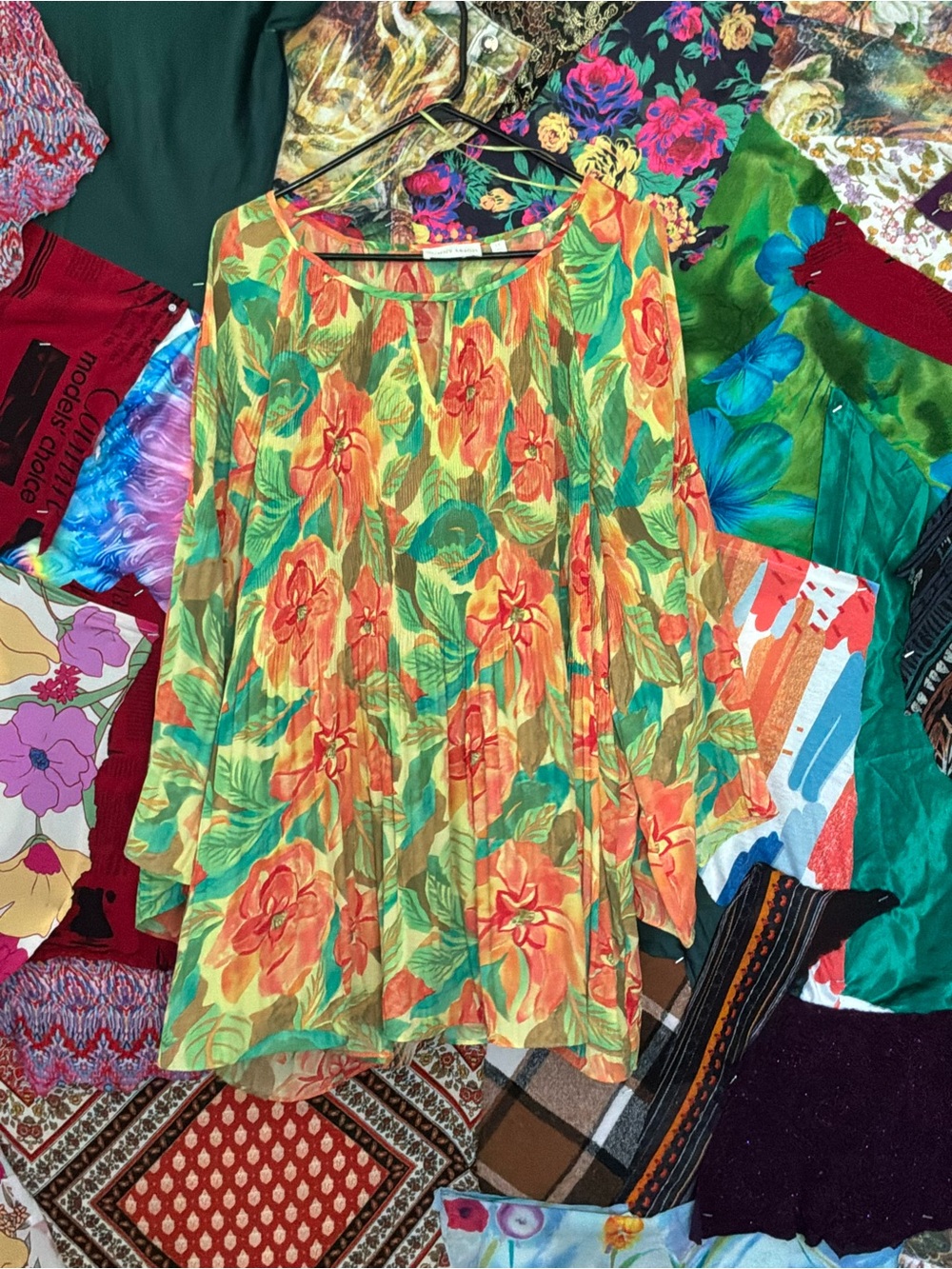 Sunny Leigh Multicolor Tropical Floral Blouse